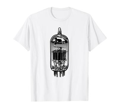 Vacuum Tube Design Vintage Analog Valve Amplifier Guitar T-shirt