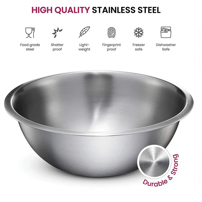 9 Sizes 16-32cm 304 Stainless Steel Mixing Bowls Set for Kitchen Restaurant Dinner Soup Salad Bowl Food Vegetable Container