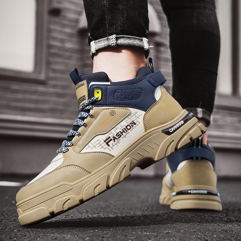 Quality Men's Shoes Winter Keep Warm Man High Top Sneakers Plush Motorcycle Snow Boots Fad Comfort Mens Ankle Boots Botas Hombre