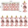 6Pcs Christmas Candy Pendants Hanging Decorations Lanyard Design Bright Color Xmas Tree Candy Ornaments