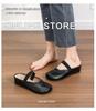 2025 Summer Women's Closed Toe Slip-on Hidden Heel Flat Mules with Tabi Split Toe Design