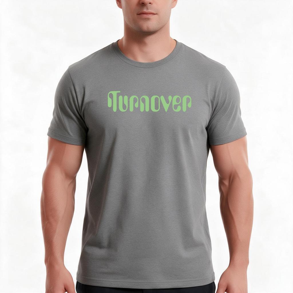 Turnover Green Classic Tshirt Summer Casual Cotton Tee Oversized Streetwear Tops Vintage Graphic Print Unisex Unisex Unisex