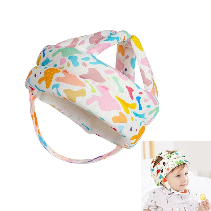 360 Protective Infant Headgear Shock Absorbing Sponge Padding Hat Soft Cotton For Crawling Walking Indoor Outdoor Play