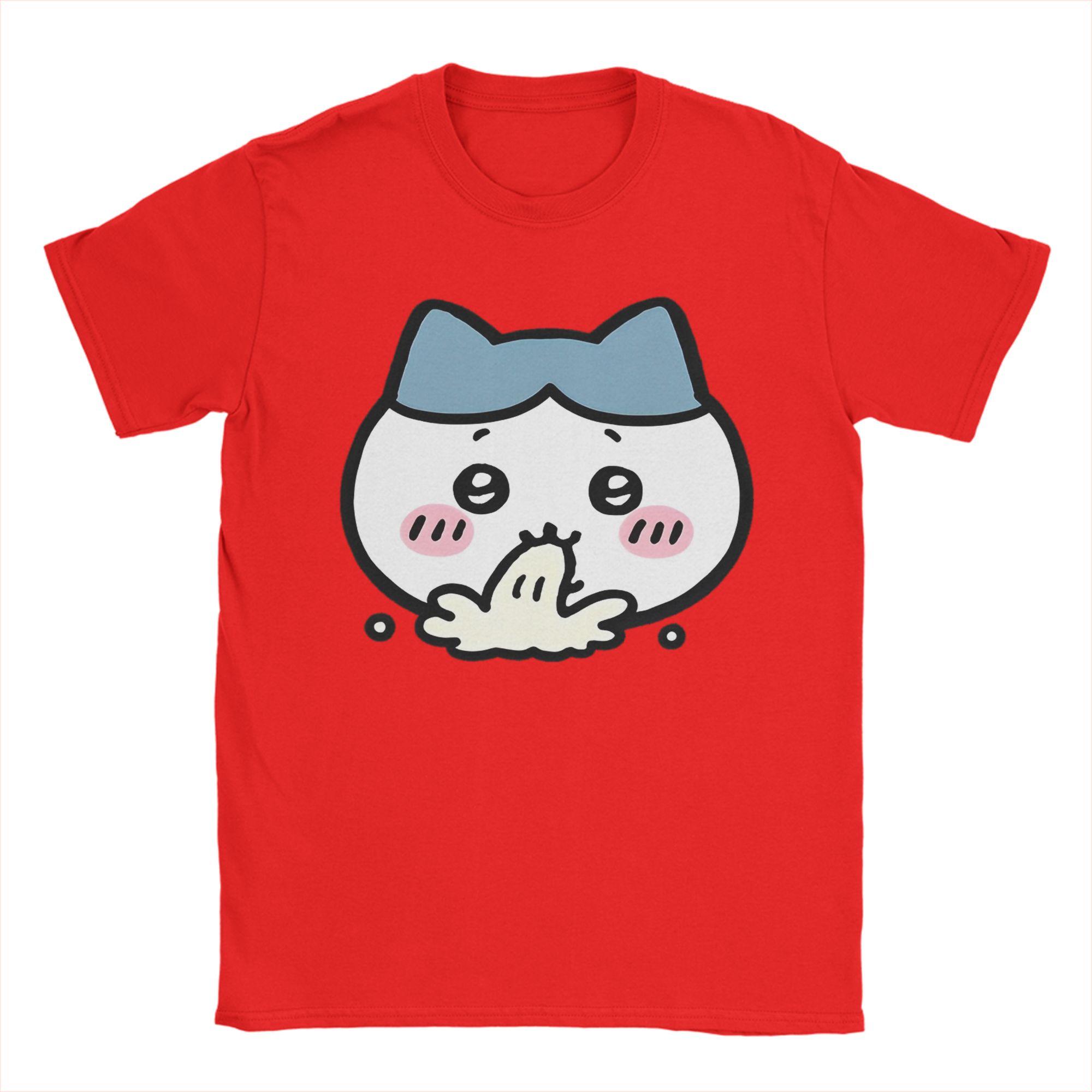 Chiikawas Hachiware T Shirt Men Pure Cotton Awesome TShirt Crewneck  Tee Shirt Short Sleeve Tops Unique S