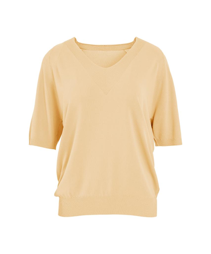 Baseukala Raglan V-Neck Half Sleeve Knitwear (7Colors)