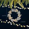 Fashion Acrylic Christmas Crystal Pendants Snowflake Hanging Christmas Tree Ornaments DIY Sequin Crystal Hanging Indoor Outdoor