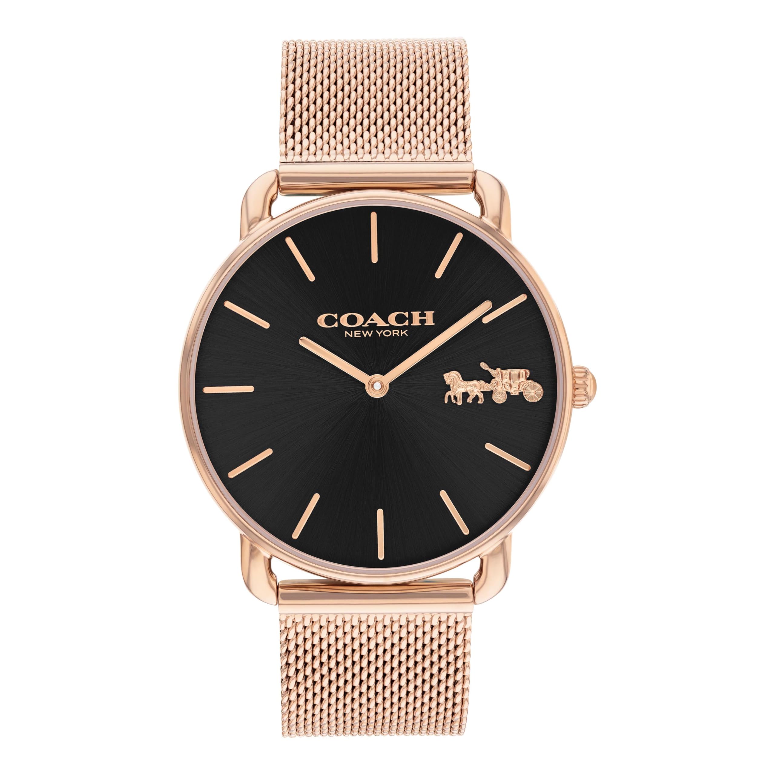 

Coach Watch Genuine 14504384 Elliott 36mm Rose Gold Black Sunray Dial Mesh [COACH] Women s