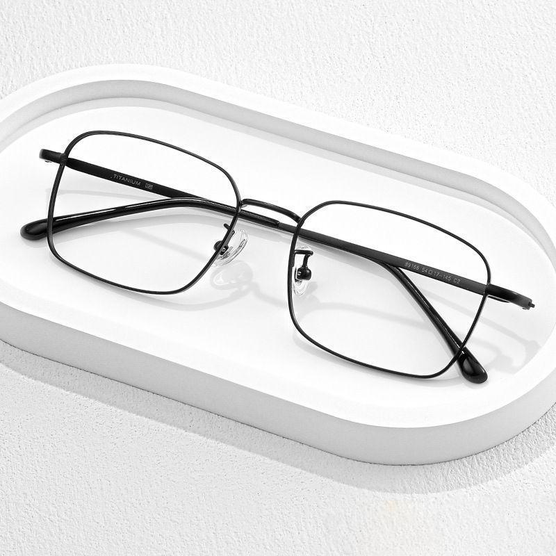 

Мужские деловые металлические квадратные плоские зеркальные очки с подсветкой, ультралегкие, удобные для ношения, анти-синий свет, модные очки для женщин