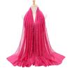 75x180cm Beads Pleated Hijab, Cotton Rayon Scarf Shawl