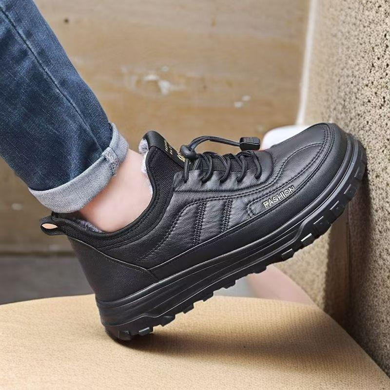 Herrenschuhe Winter Samt verdickt warm hochgeschnitten dicksohlig Herren Schneestiefel rutschfest wasserdicht Freizeitschuhe Outdoor Baumwollschuhe
