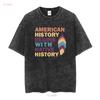 American History Begins With Native T Shirt Indigenous vintage Washed streetwear Comfortable Stretched Slightly Stylish Casual