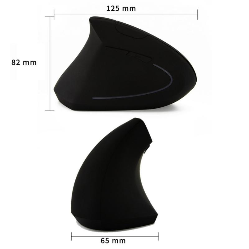 Vertical Ergonomic Wireless Mouse Cordless Optical Mouse1200DPI Adjustment and USB Receiver for Laptop and Desktop