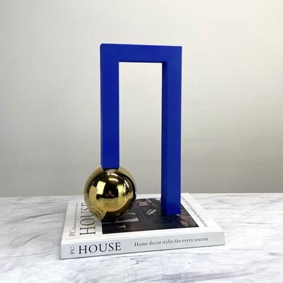 Moderní jednoduché kulaté koule modrý rám ozdoby speciální geometrický tvar model pokoj stolní řemesla měkké dekorace