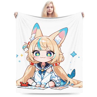 Sameko Saba Blankets Fleece Printed   Multifunction Lightweight Thin Throw Blanket for Sofa Office Bedspread
