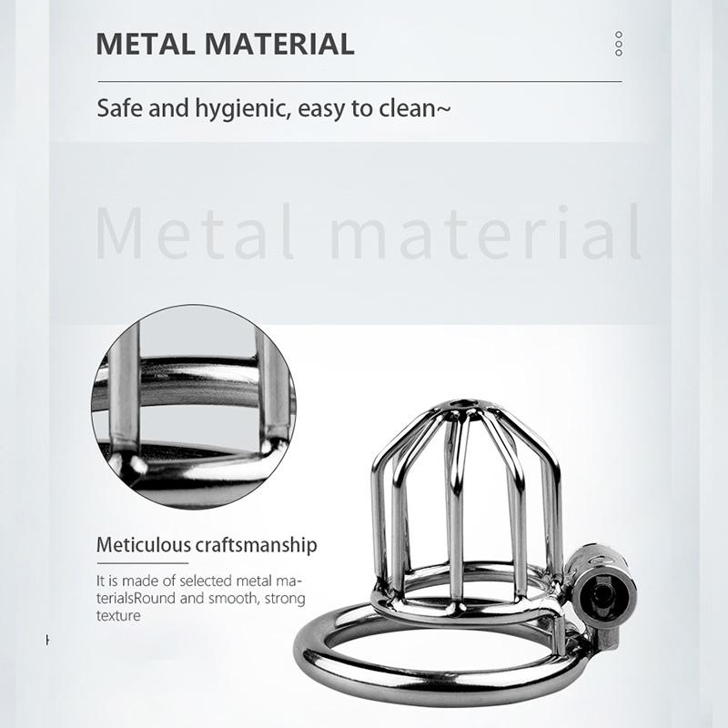 MoDi Men's Metal Chastity Lock Bound To Prevent Cheating Penis Cage Wear It Outside Cock Cage Chastity Device for Men Adult Supplies