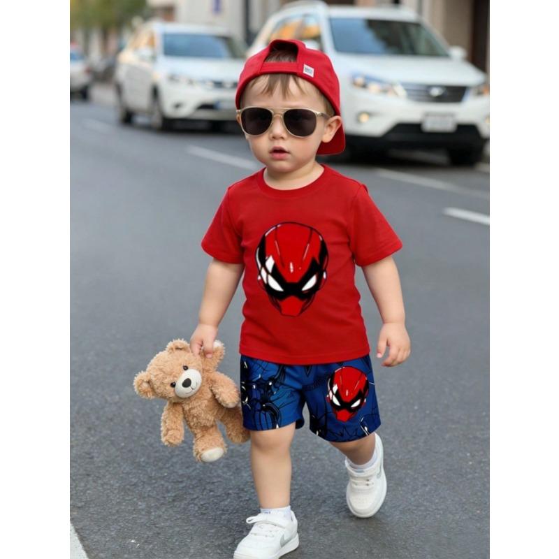 Boys' Casual Spider Web Print Short Sleeve T-Shirt