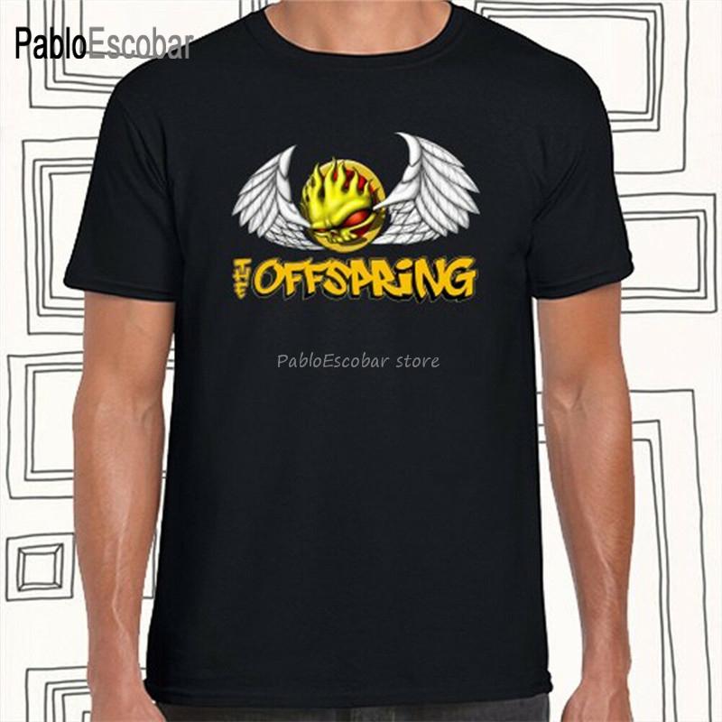 

The Offspring Wings Rock Band Logo MenS Black TShirt Size S M L Xl Xxl Xxxl Popular Tagless Tee Shirt men cotton tshirt S