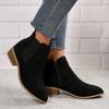 Large Size Women's Short Boots New Square Heel Suede Fashion Boots Side Zipper Short Boots Casual Versatile Women's Shoes