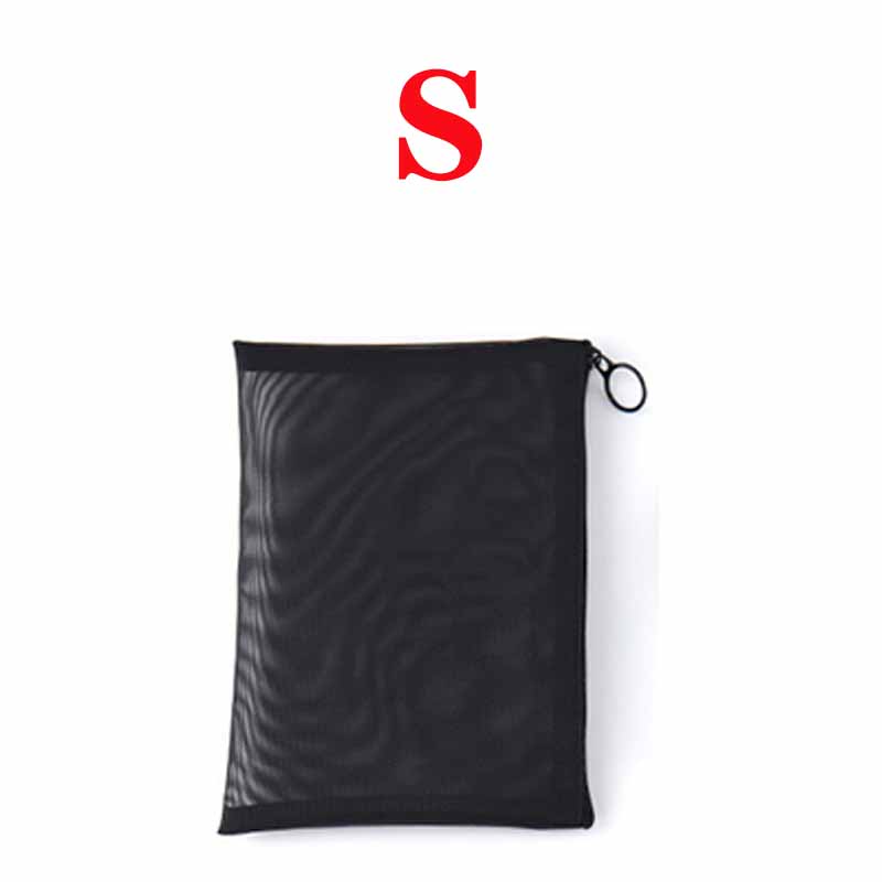 1-3pcs Mesh Clear Cosmetic Bags different sizes Black Makeup Bag Portable Travel Toiletry Organizer Case Lipstick Storage Pouch