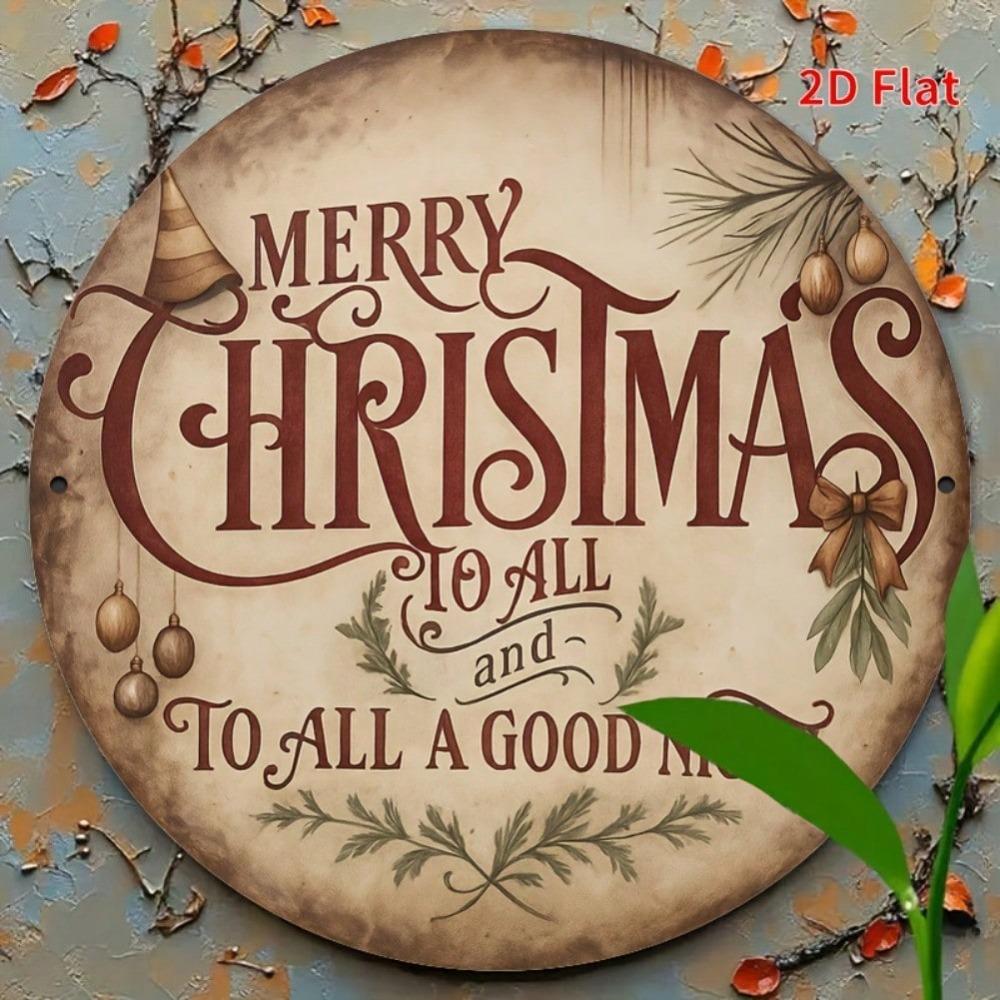 Christmas Holiday Metal Tin Sign Farmhouse Wall Art Rustic Decor Indoor Outdoor