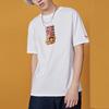 Li Ning T Shirts Men's White Crew Neck Moderate Straight Fit AHSQ185-1