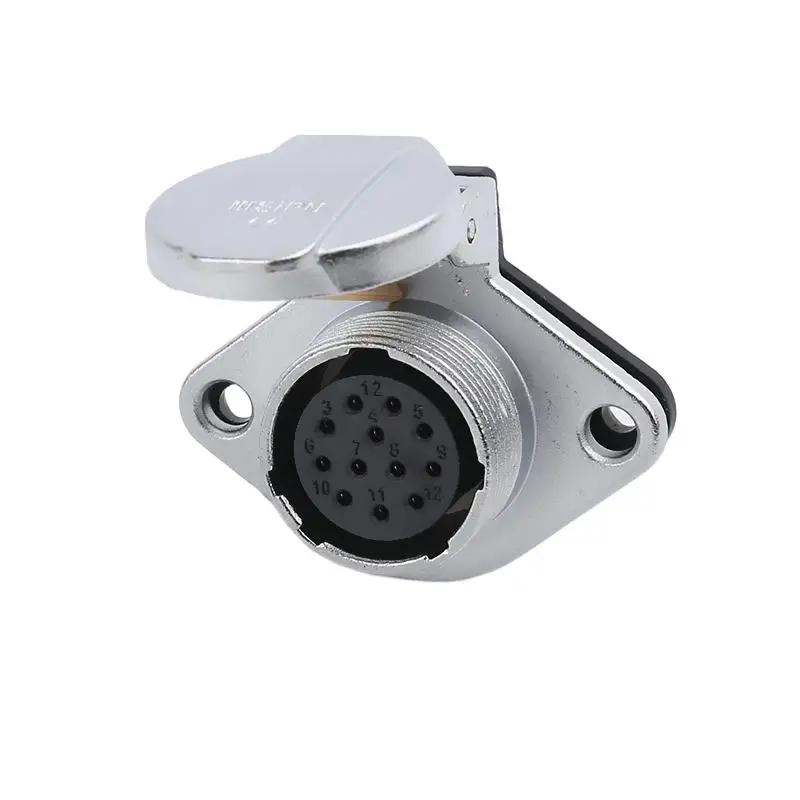 WEIPU WS20 TQ+ZG Multi Core 2 3 4 5 6 7 8 9 12 15Pin M20 Waterproof Connector Electrical Soldering Male Plug Female Socket