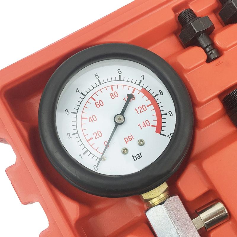 Oil Pressure Tester Kit Professional Oil Pressure Gauge Tool for Engine Diagnostic Test with Hose Adapters & Carry for C