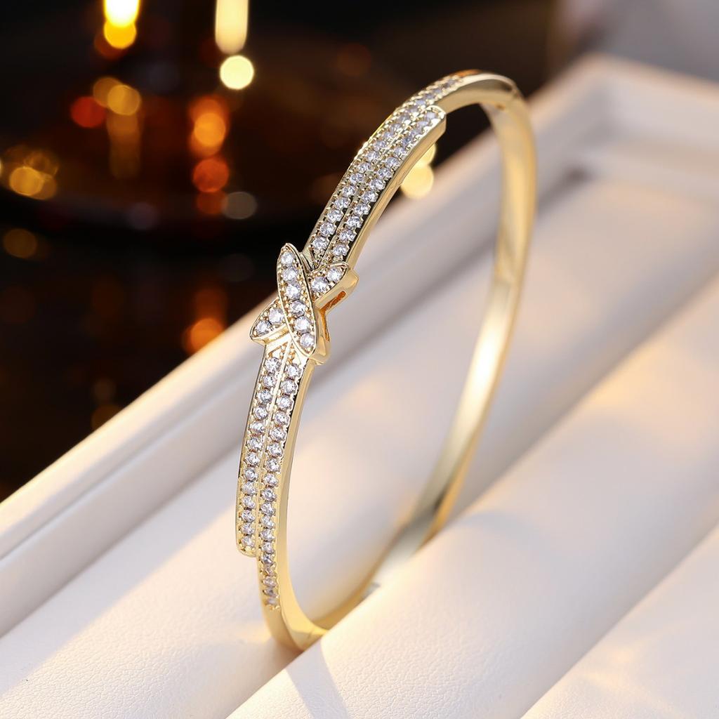 Fashionable and Simple Ins Style Cross X-shaped Style Versatile Light Luxury Temperament Women's Bracelet