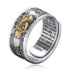 Men's Jewelry Feng Shui Pixiu Mani Mantra Protection Wealth Ring