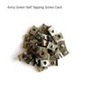 50/20/10Pcs Car Motorcycle Scooter Moped Cover Metal Retainer U-Type Clips ArmyGreen Self-tapping Bumper Fastener Anti-rust Clip