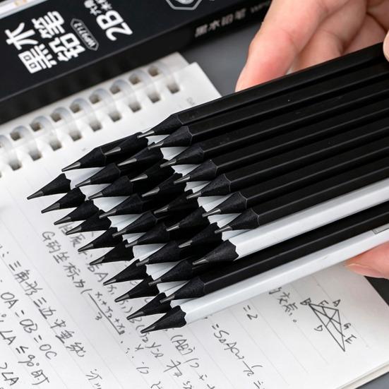 12Pcs 2B HB Wood Pencils for Drawing And Writing Hexagonal Grip Smooth Sharpening Pencil for Students And Artists Exam And Sketching Pencils