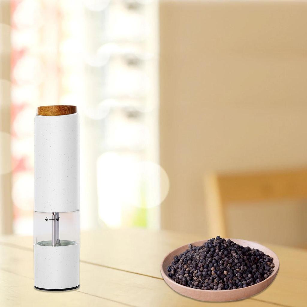 Electric Pepper Grinder Sturdy with LED Light Professional Refillable Adjustable Spice Grinder Portable for Camping Bar Kitchen