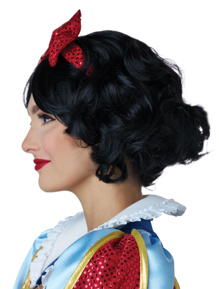 California Costumes Halloween Snow White Costume Wig, Adult, Black, One Size, 7024-050