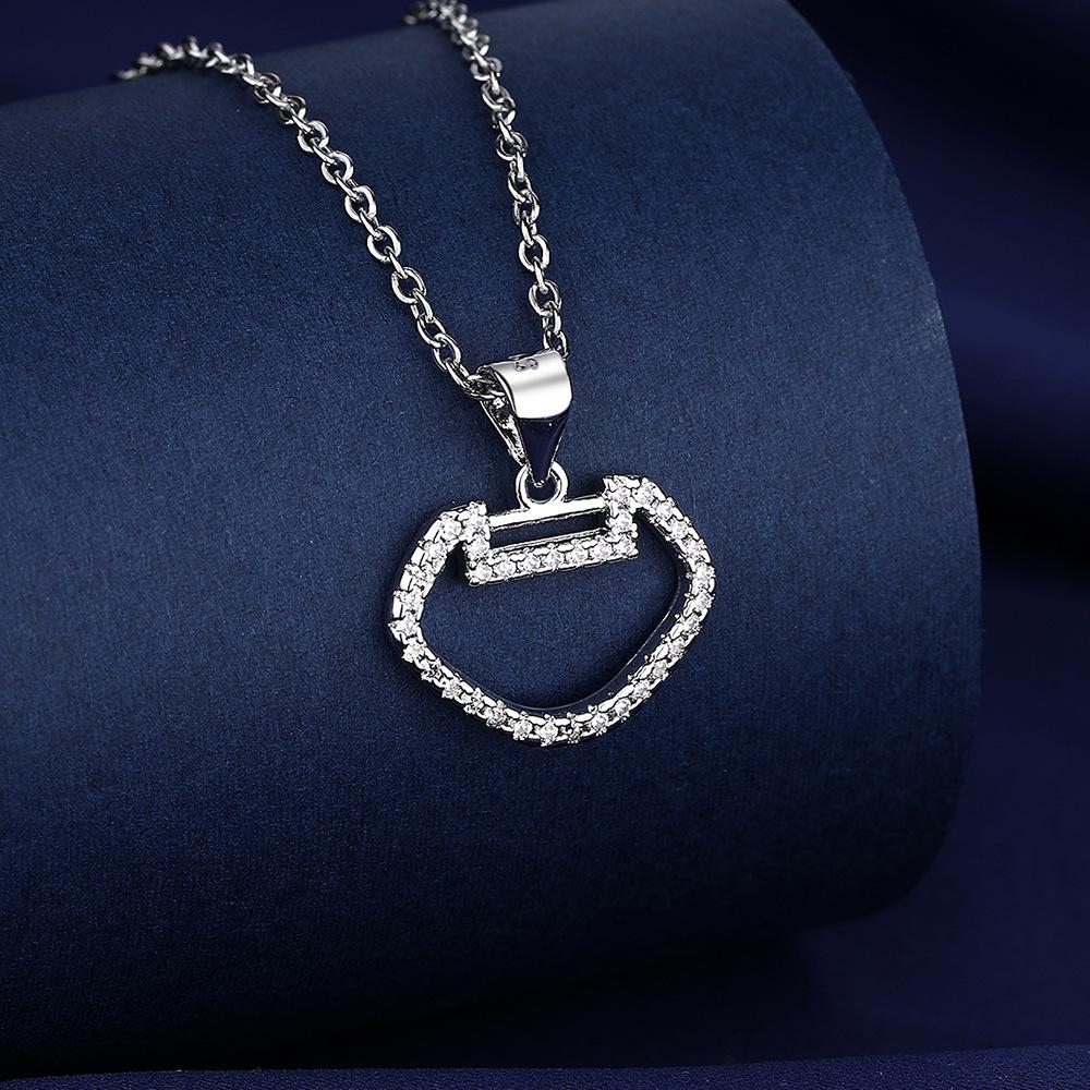 925 Silver Necklace For Women Round Pendent Sparkling Pave CZ Necklace Fashion Anniversary Birthday Jewelry Gifts N755