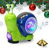 Electric Walking Crab Toy with LED Light Music Toddlers Snail Hermit Crab Crawling Toy Baby