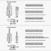 8mm Air Pipe Pneumatic C-Type Quick Connector with Long Tail, 4-Point External, 2-Point Internal Thread, Male & Female Heads