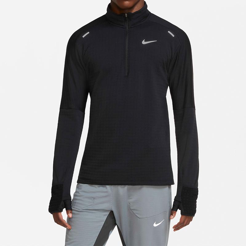 Nike Sphere Dri-FIT Half-Zip Fleece Warm Running Training Long-Sleeve Pullover Men Tops Black CU6088-010
