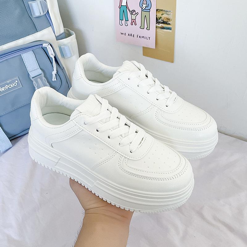 Plateau Damen neue Herbst Freizeitschuhe High Street Ins Studentenschuhe vielseitige flache Grundplatten Schuhe
