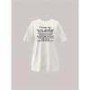 Letter Print Crew Neck T-shirt Casual Short Sleeve Drop Shoulder Top Women's Clothing Fashion Aesthetic T Shirt Lady Tees