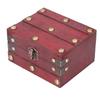 Vintage Wooden Storage Box 145x120x85mm Multifunctional Decorative Treasure Chest Box with 3 Bit Lock