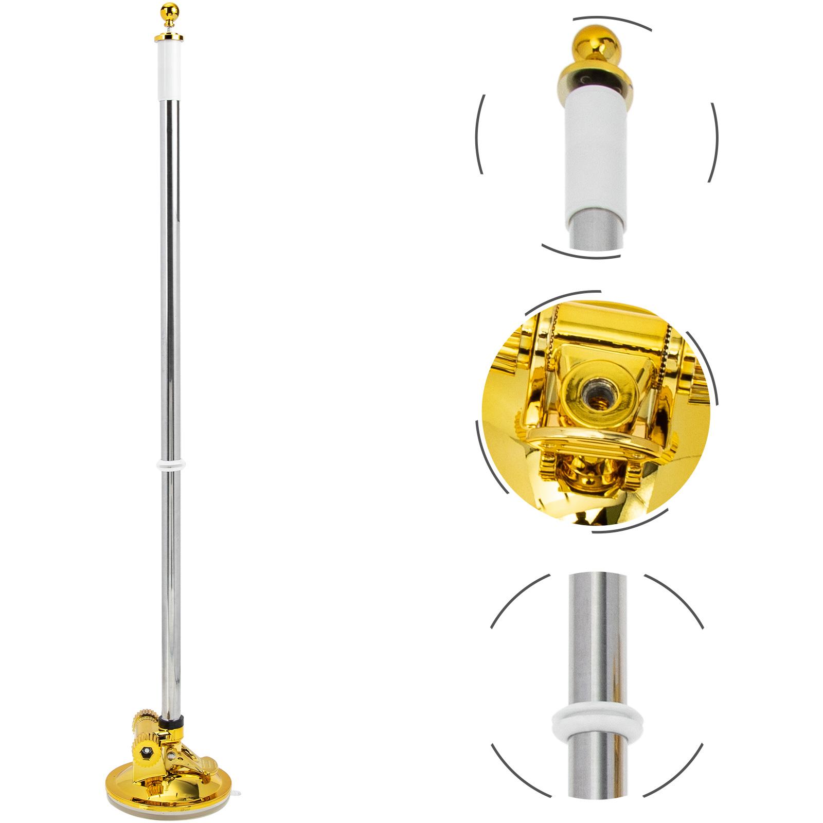 

Флагшток с присоской для флага, многоцелевой кронштейн без гвоздей для автомобильных рам, рекламный серебряный крепежный тип для флагштоков 53x9cm серебряный