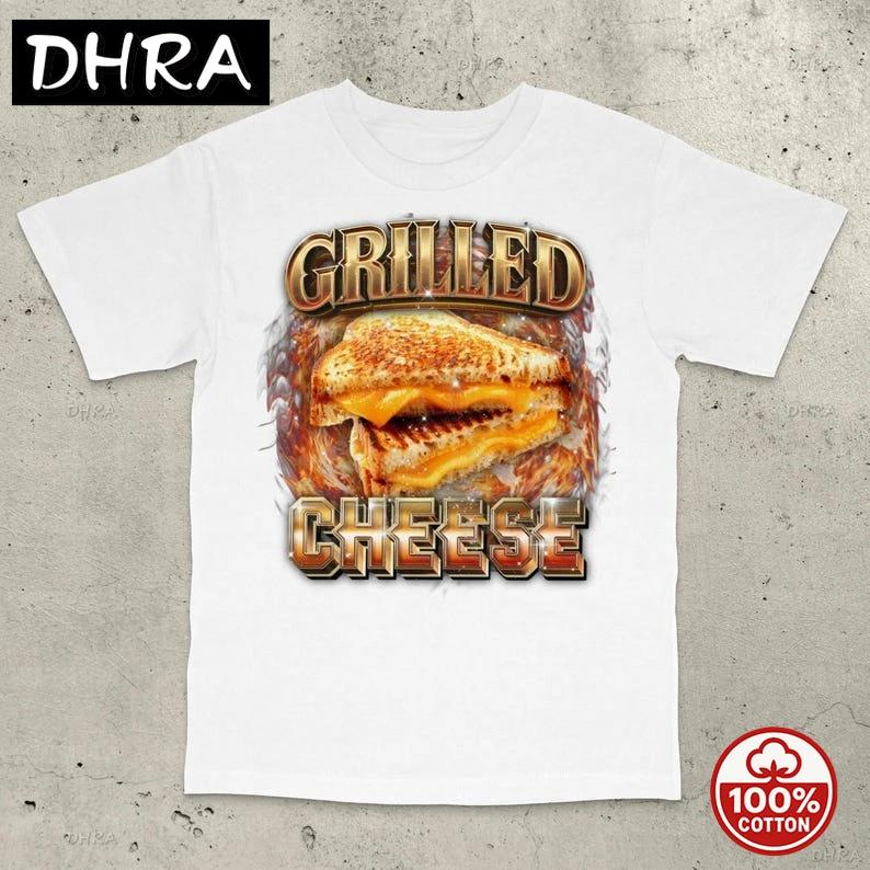 Cheese Shirt Food Lover Funny Gag TShirt Weird Shirts 90s Graphic TShirt Trendy Aesthetic Shirts Ironic Tee Casual Top S