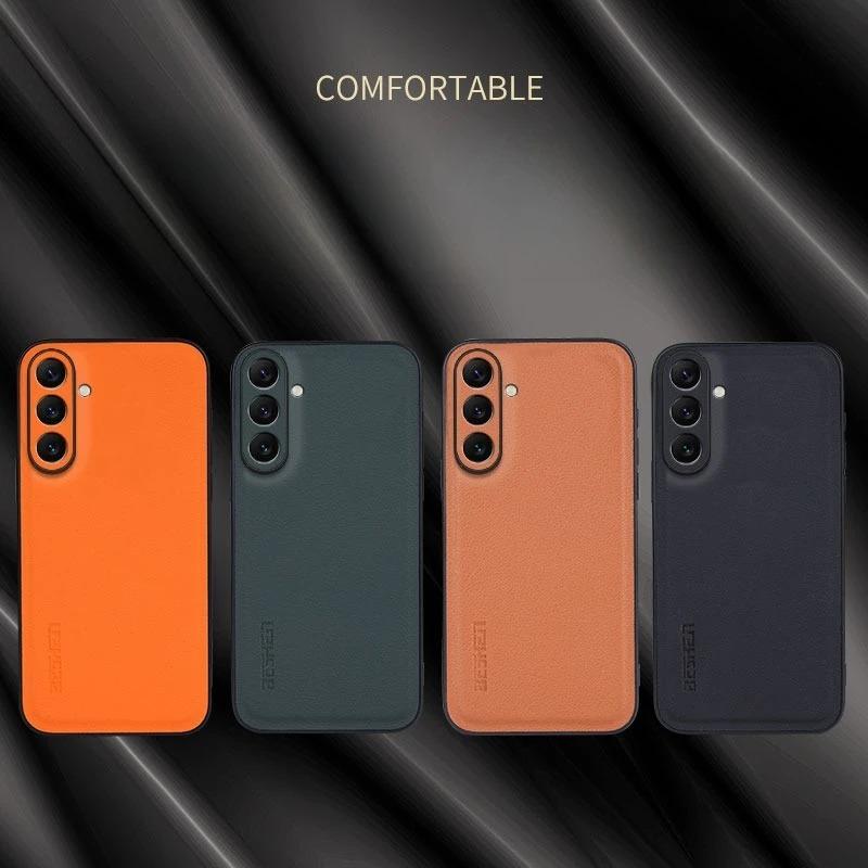 Carbon Fiber PU Leather Shockproof Cover For Samsung Galaxy A56 A36 4G 5G Anti-Shock Soft Phone Protection Case Bumper Shell