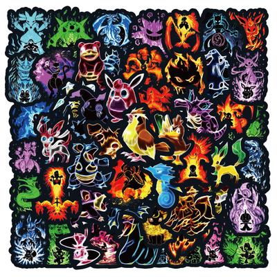 60/120 Neon Pokémon Stickers Cute Cartoon Pokémon Pokémon Pokémon Stickers