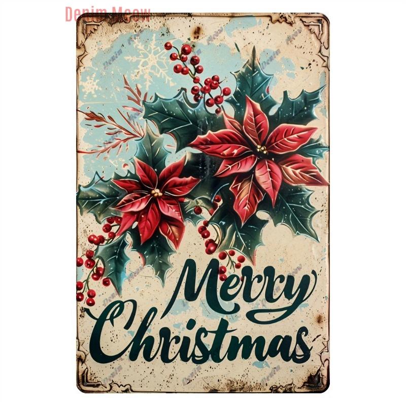Винтажная металлическая жестяная табличка «С Рождеством», ретро «Какой чудесный мир» Девочка, настенный плакат Звенящий колокольчик, украшение для дома, WY297 20x30cm（7.8x11.8inch）