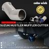 Calm Wish Muffler Cutter, Silver, Light, Car, Downward, Single Accessory, Stainless Steel, Custom Pipe, 1 Piece, for General Purpose