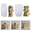 Waved Pillar Silicone Molds Plasters Molds Spirals Flower Shape Candle Molds Ornament Epoxy Resin Molds Casting Molds