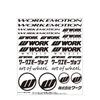 WORK EMOTION 240202 Assorted Decals W 7.0 X H 8.1 Inches (178 X 208 Mm), Black