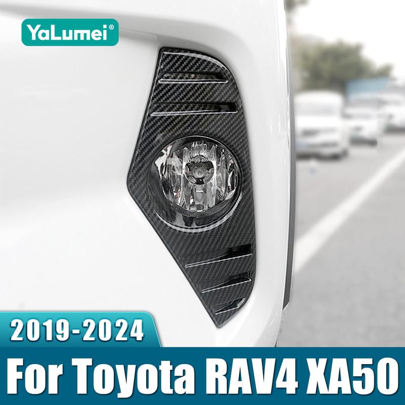 For Toyota RAV4      2024 RAV 4 XA50 Hybrid ABS Car Front Fog Lamp Trim Cover Exterior Stickers Accessories