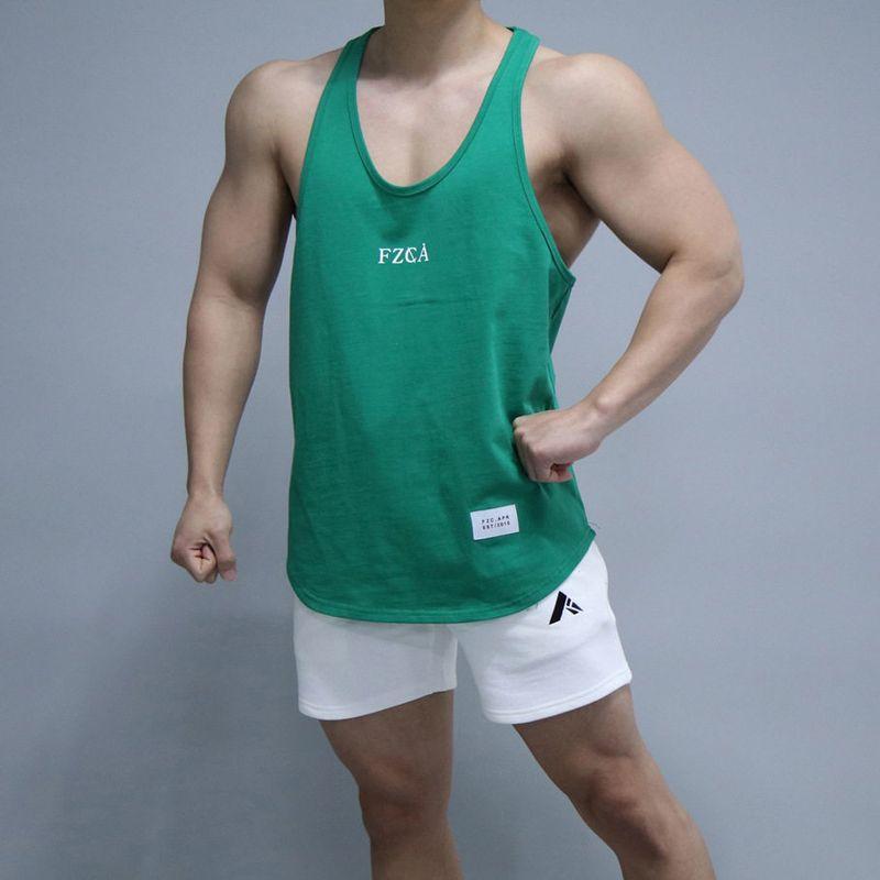 Muscle Fitness Brothers Korean Style Sports Fitness Vest Loose Breathable Stretch Slim fit Sleeveless Training Bottoming Shirt